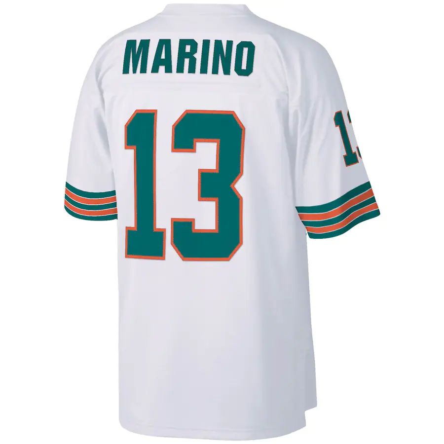 M.Dolphins #13 Dan Marino White 1984 Legacy Replica Jersey Stitched American Football Jerseys