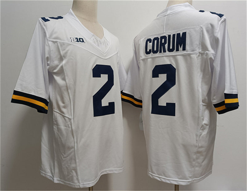 M.Wolverines #2 CORUM White 2023 F.U.S.E. Stitched Jersey College Jerseys