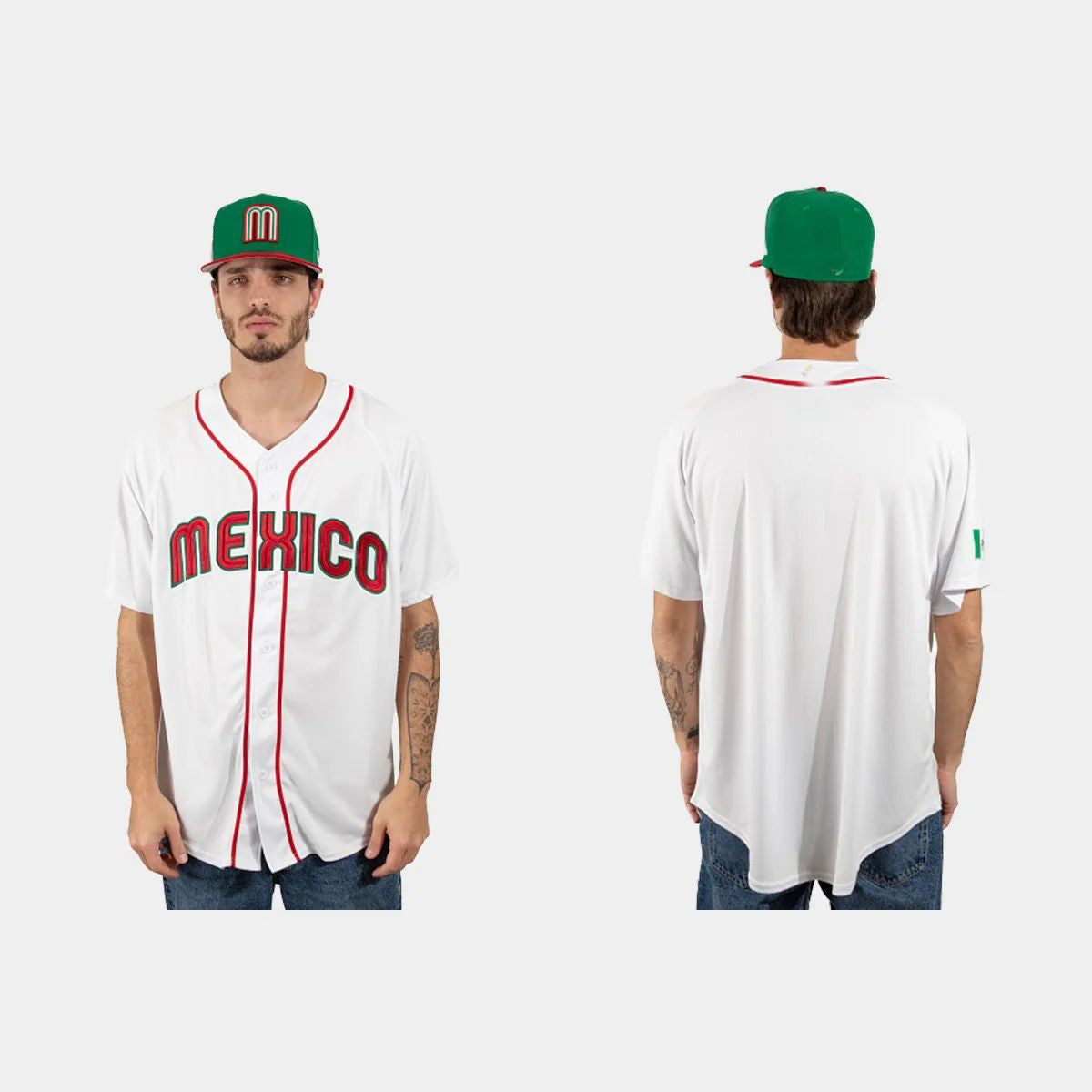 MEXICO BASEBALL 2023 WORLD BASEBALL CLASSIC JERSEYC WHITE Stitches Baseball Jerseys