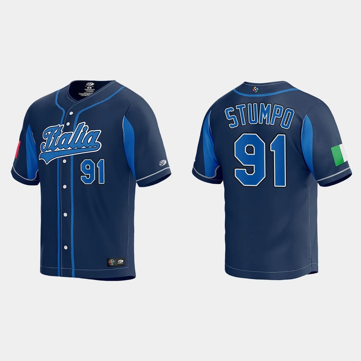 #91 MITCHELL STUMPO WORLD BASEBALL CLASSIC 2023 WORLD BASEBALL CLASSIC JERSEYC NAVY Stitches Baseball Jerseys