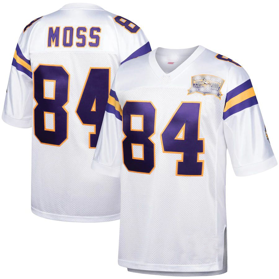 MN.Vikings #84 Randy Moss White 2000 Authentic Throwback Retired Player Jersey Stitched American Football Jerseys