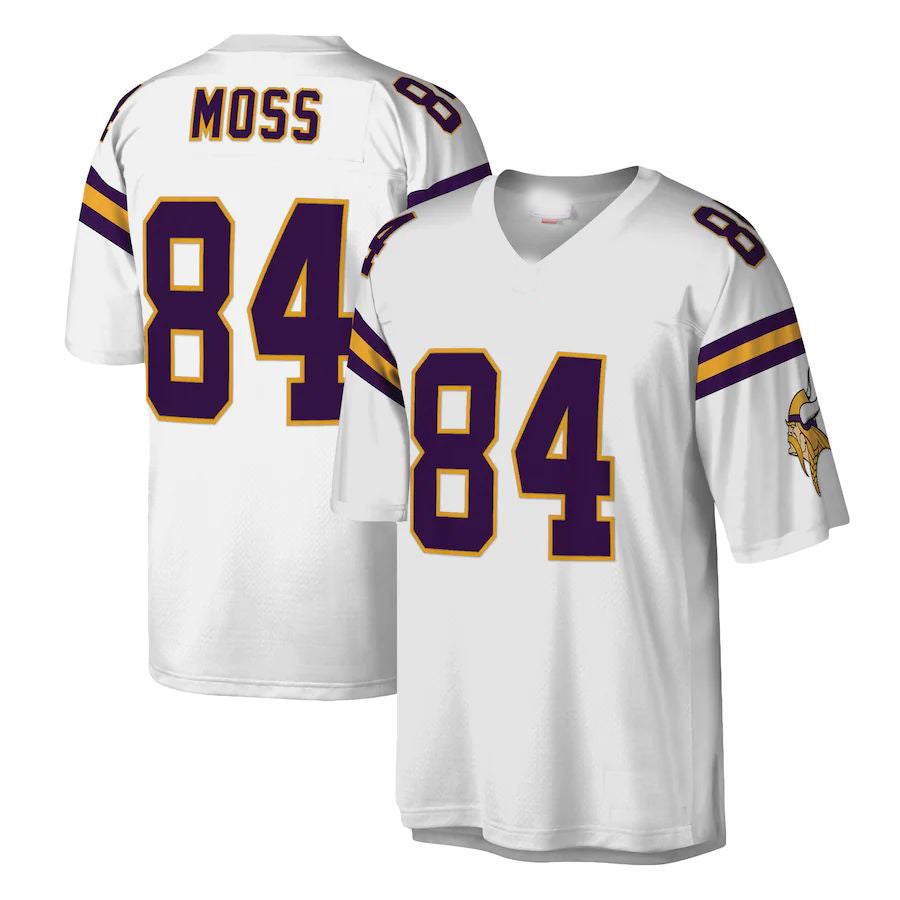 MN.Vikings #84 Randy Moss White Legacy Replica Jersey Stitched American Football Jerseys