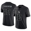 MN.Vikings #10 Fran Tarkenton Player Black REFLECTIVE Limited Football Jerseys