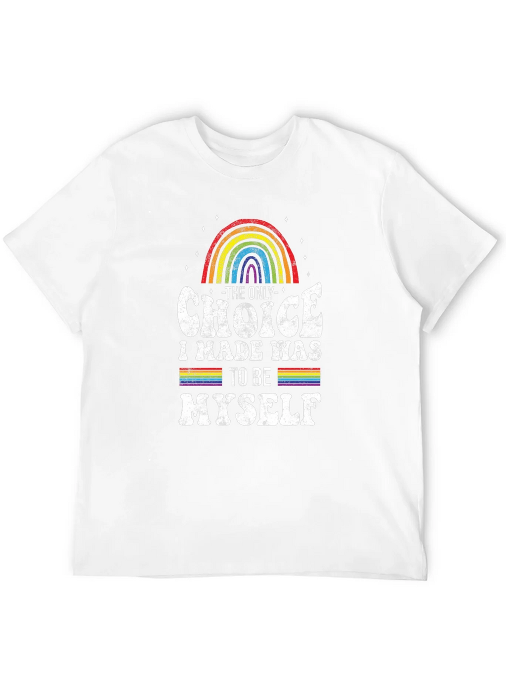 Choice to Be Myself LGBTQ+ Pride Rainbow Graphic Tee