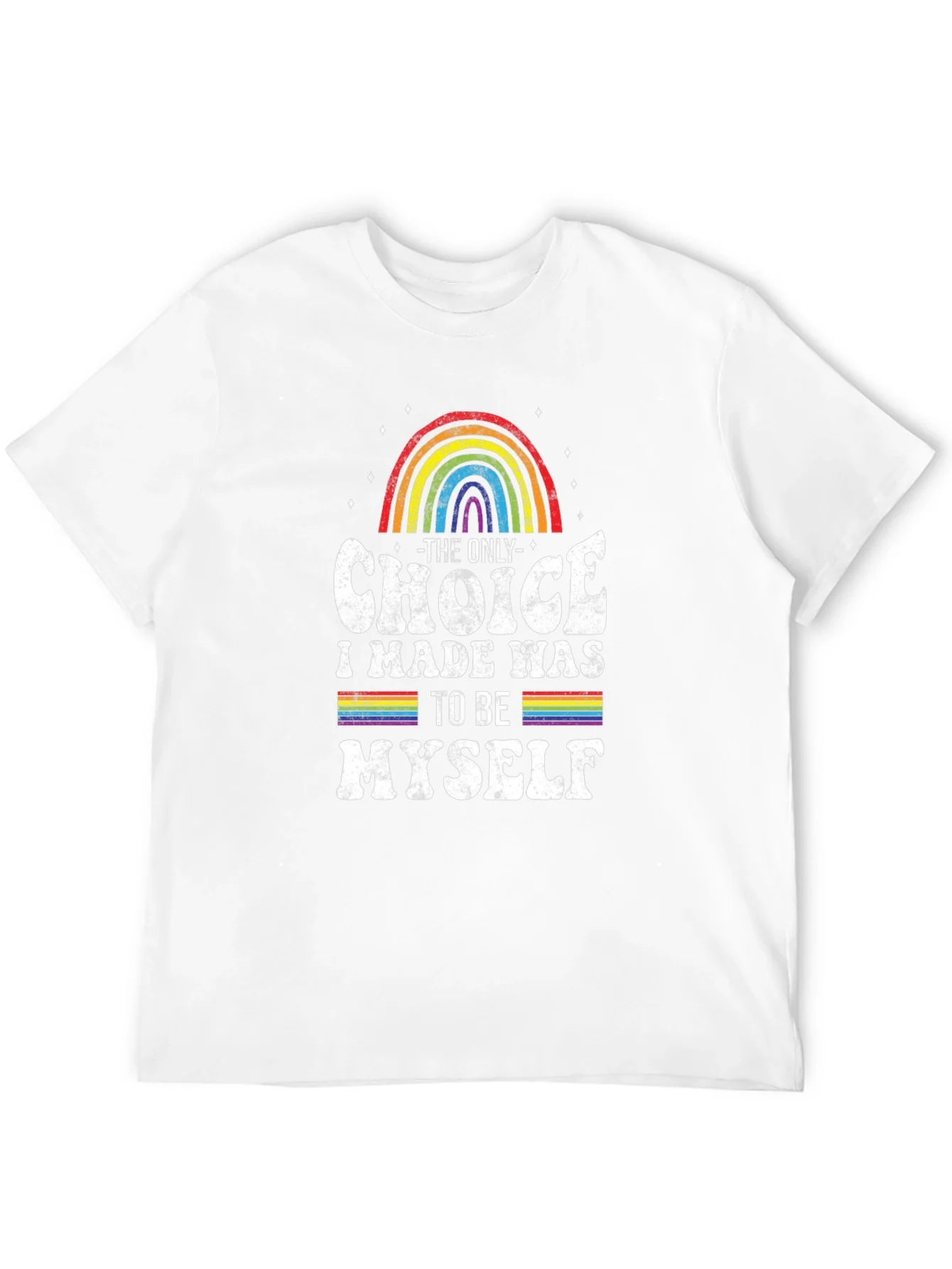 Choice to Be Myself LGBTQ+ Pride Rainbow Graphic Tee