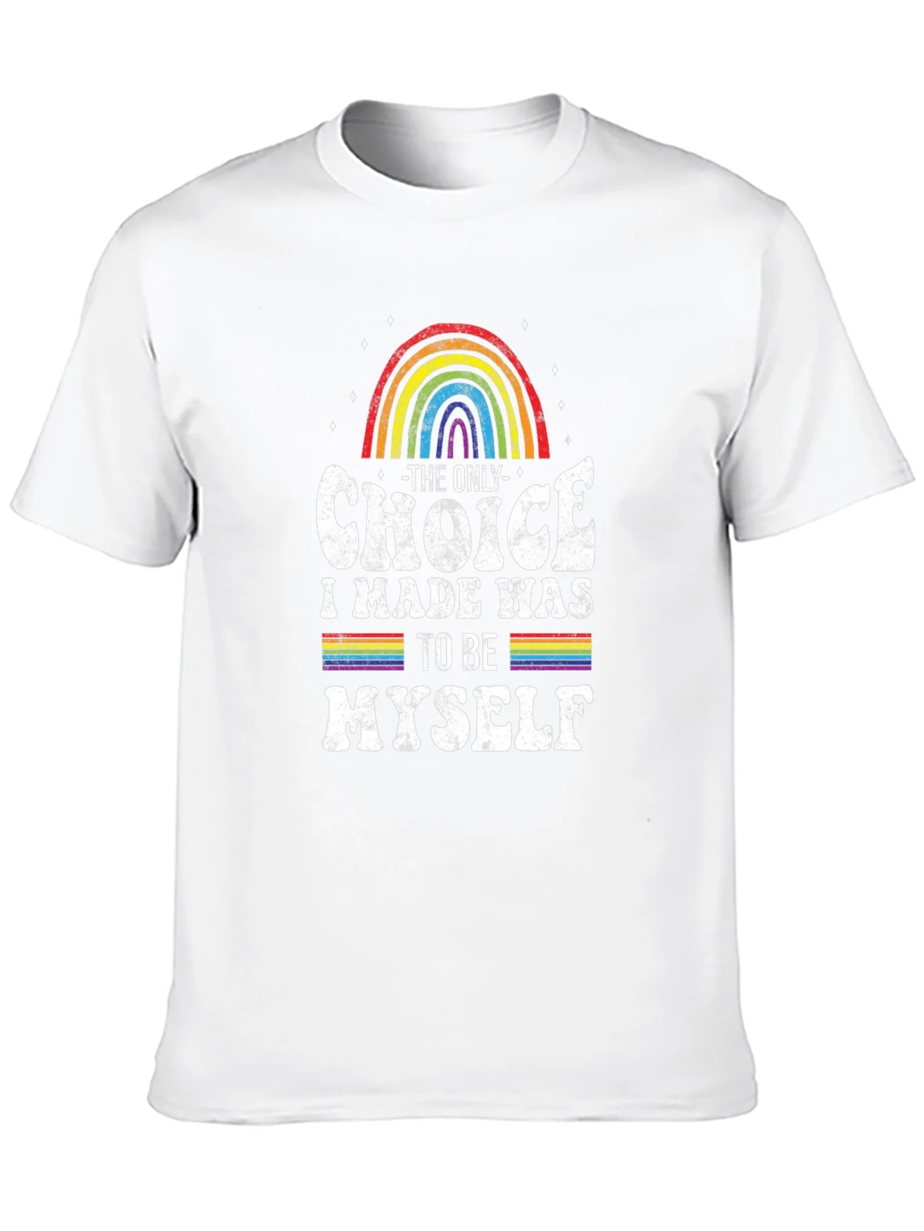 Choice to Be Myself LGBTQ+ Pride Rainbow Graphic Tee