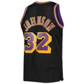LA.Lakers #32 Magic Johnson 1984-85 Hardwood Classics Reload 2.0 Throwback Swingman Jersey Black Stitched American Basketball Jersey