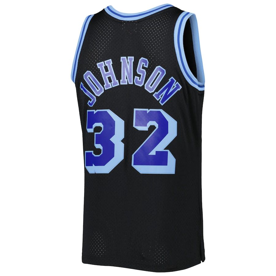 LA.Lakers #32 Magic Johnson 1984-85 Hardwood Classics Reload 3.0 Swingman Jersey Black Stitched American Basketball Jersey