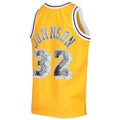 LA.Lakers #32 Magic Johnson Hardwood Classics 75th Anniversary Diamond Jersey Gold Stitched American Basketball Jersey