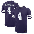 K.State Wildcats #4 Malik Knowles NIL Replica Football Jersey Purple Stitched American College Jerseys