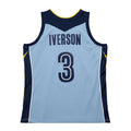 M.Grizzlies #3 Allen Iverson 2009-10 Hardwood Classics Swingman Jersey - Light Blue Stitched American Basketball Jersey