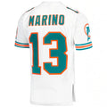 M.Dolphins #13 Dan Marino 1995 Authentic Throwback Retired Player Pocket Jersey - White Stitched American Football Jerseys