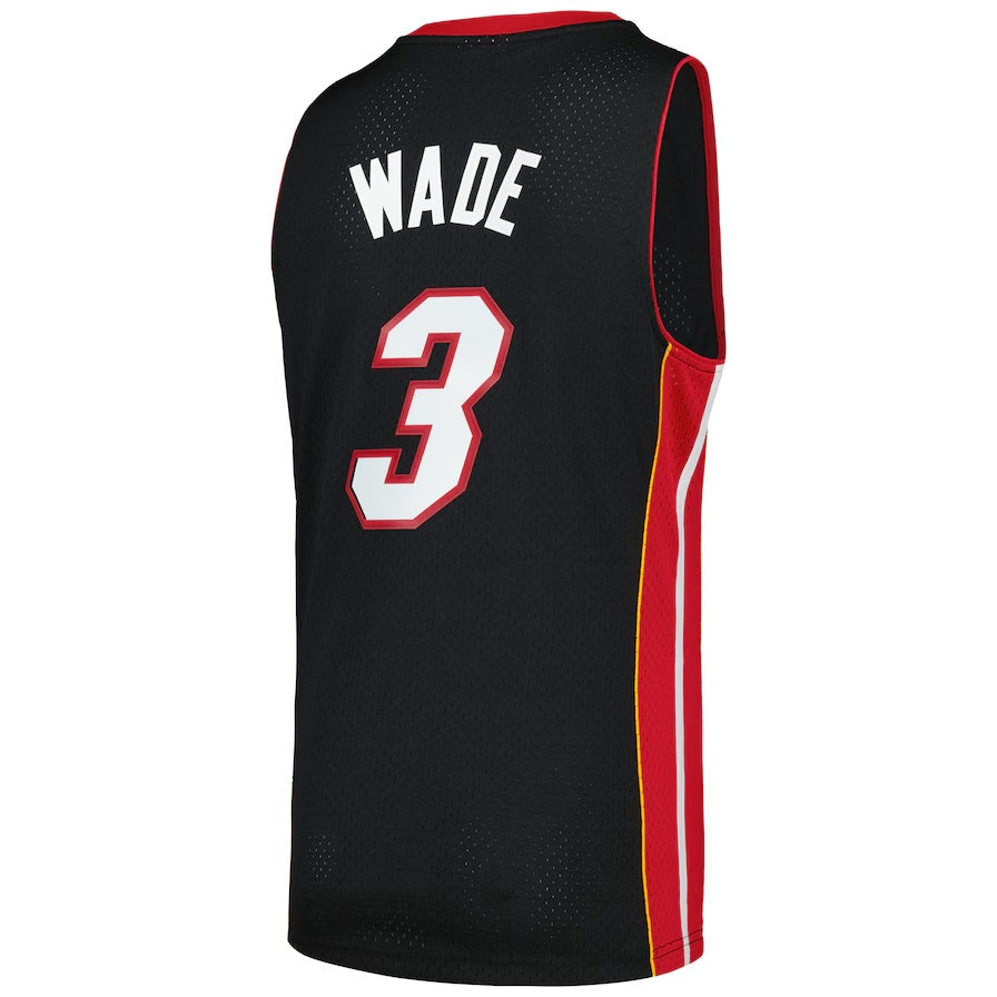 M.Heat #3 Dwyane Wade 2012-13 Hardwood Classics Swingman Jersey - Black Stitched American Basketball Jersey