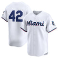 Miami Marlins 2024 #42 Jackie Robinson Day Home Limited Jersey C White Stitches Baseball Jerseys