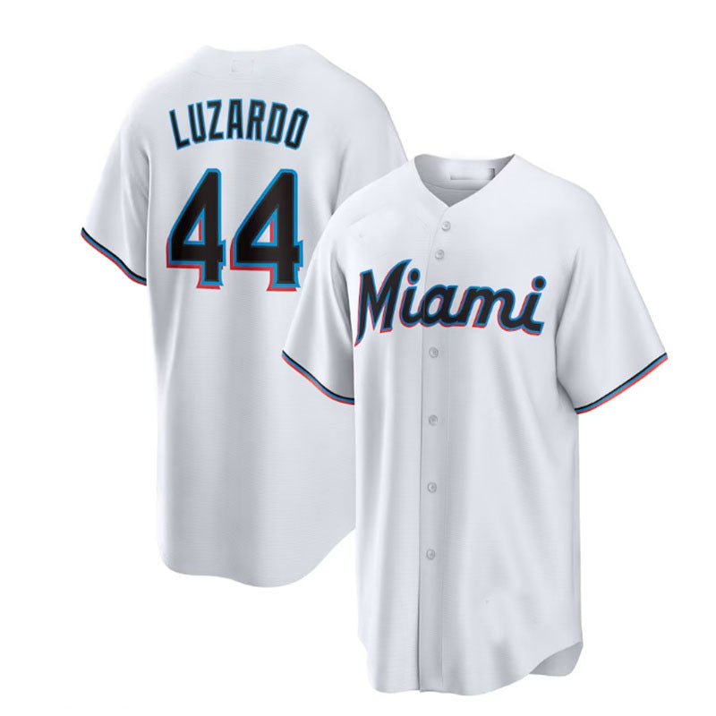 Miami Marlins #44 Jes2s Luzardo White Home Replica Player Jersey Baseball Jerseys
