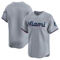 Miami Marlins Road Limited Jersey Gray Stitched Baseball Jersey