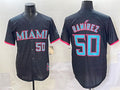 Miami Marlins #50 Agustn Ramrez Black 2025 City Connect Limited Stitched Baseball Jersey