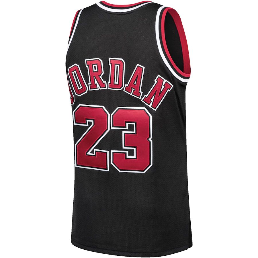 C.Bulls #23 Michael Jordan 1997-98 Hardwood Classics Authentic Player Jersey Black Stitched American Basketball Jersey