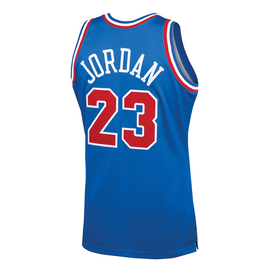 E.Conference #23 Michael Jordan 1993 All-Star Game Hardwood Classics Authentic Jersey  Royal Stitched American Basketball Jersey