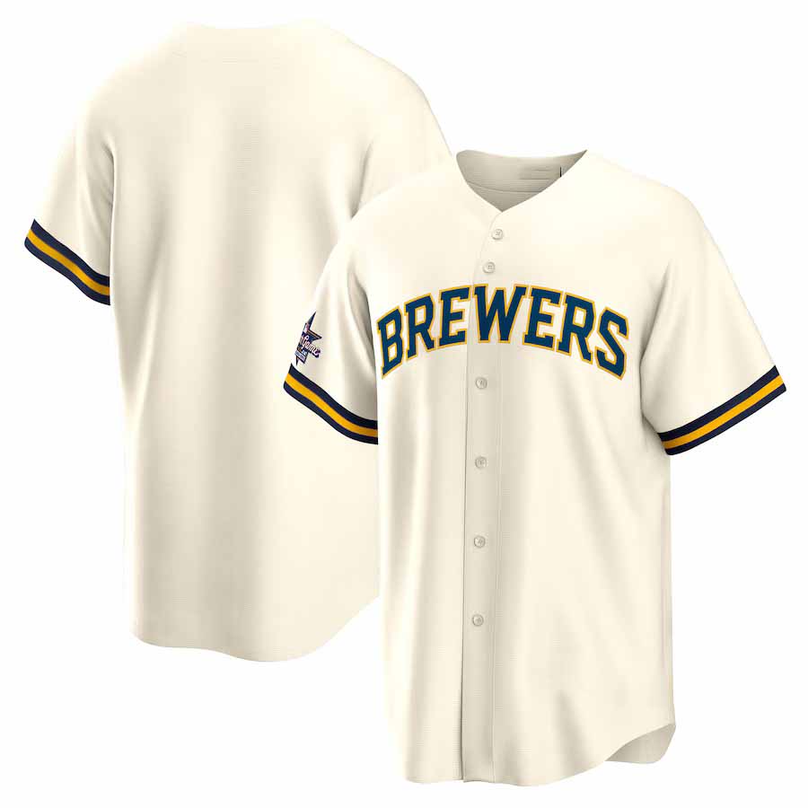 Milwaukee Brewers 2025 All-Star Game Home Replica Jersey - Cream Stitched Baseball Jersey