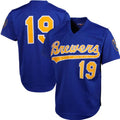Milwaukee Brewers #19 Robin Yount Royal Cooperstown Mesh Batting Practice Jersey Baseball Jerseys