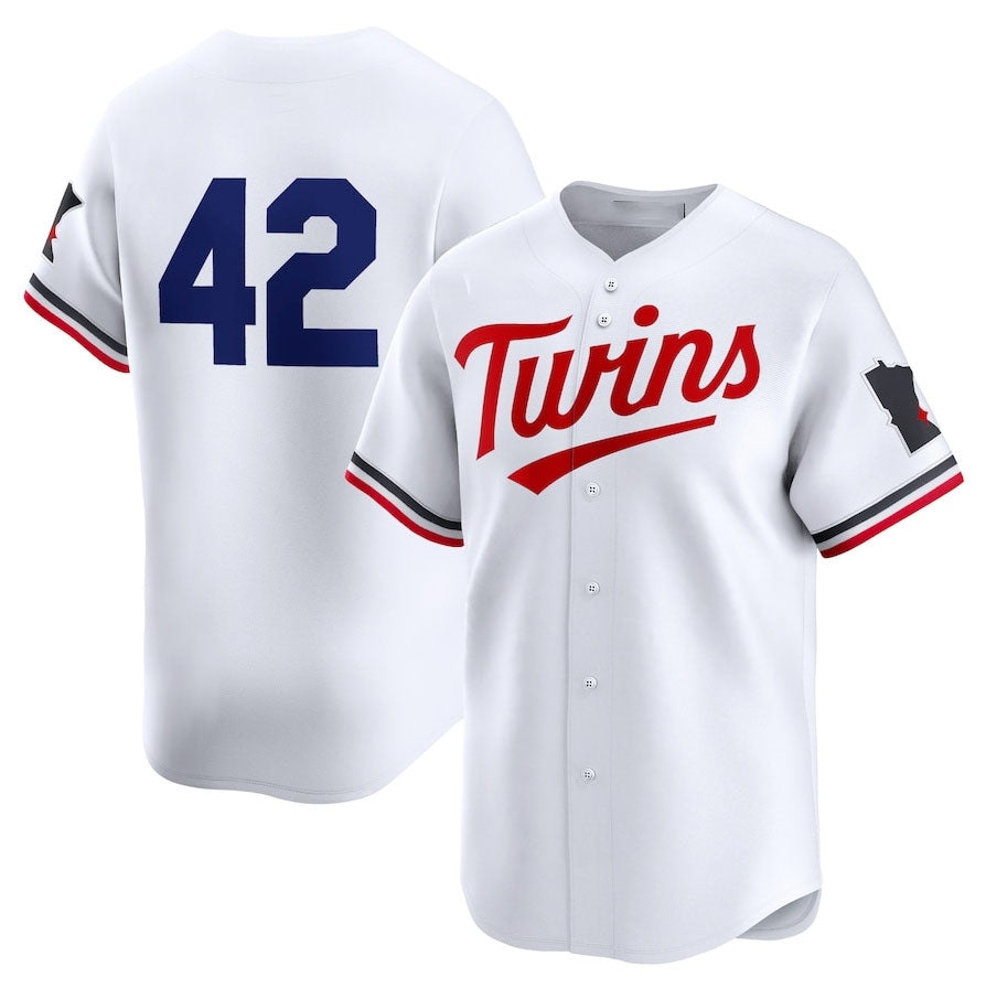 Minnesota Twins 2024 #42 Jackie Robinson Day Home Limited Jersey C White Stitches Baseball Jerseys