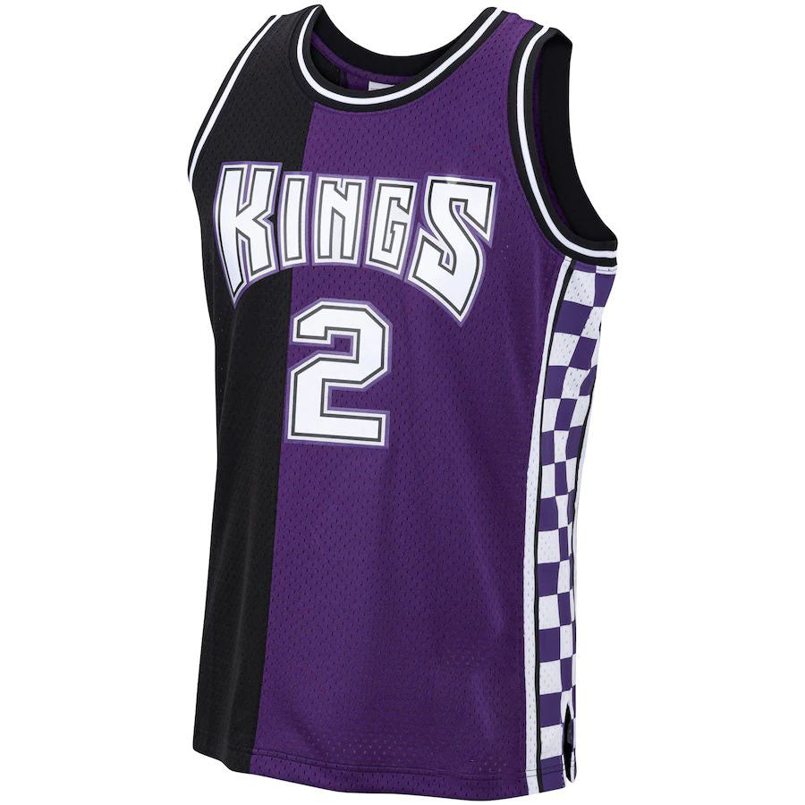 S.Kings #2 Mitch Richmond 1994-95 Hardwood Classics Swingman Jersey Purple Stitched American Basketball Jersey