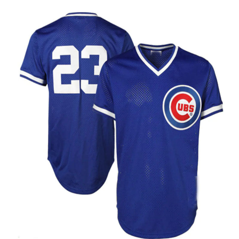 Chicago Cubs #23 Ryne Sandberg Cooperstown Authentic Collection Throwback Replica Jersey - Royal Blue Baseball Jerseys