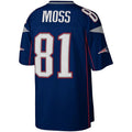 NE.Patriots #81 Randy Moss Navy Legacy Replica Jersey Stitched American Football Jerseys