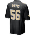 NO.Saints #56 Demario Davis Black Game Player Jersey Stitched American Football Jersey