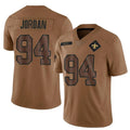 NO.Saints #94 Cameron Jordan Player Brown Salute To Service Limited Football Jerseys