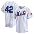 New York Mets 2024 #42 Jackie Robinson Day Home Limited Jersey C White Stitches Baseball Jerseys