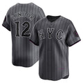New York Mets #12 Francisco Lindor Graphite 2024 City Connect Limited Player Jersey Baseball Jerseys