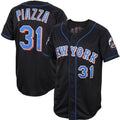 New York Mets #31 Mike Piazza Black Alternate 2000 Cooperstown Collection Authentic Jersey Baseball Jerseys