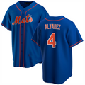 New York Mets #4 Francisco lvarez Royal Cool Base Stitched Baseball Jersey