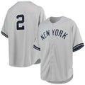 New York Yankees #2 Derek Jeter 1998 Cooperstown Collection Road Authentic Jersey - Gray Stitches Baseball Jerseys