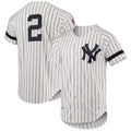 New York Yankees #2 Cooperstown Collection 1996 Authentic Home Jersey - White Stitches Baseball Jerseys