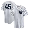 New York Yankees #45 Gerrit Cole White 2024 World Series Cool Base Stitched Baseball Jersey