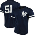 New York Yankees #51 Bernie Williams Cooperstown Collection Mesh Batting Practice Button-Up Jersey - Navy Stitches Baseball Jerseys