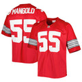 O.State Buckeyes #55 Nick Mangold Authentic Jersey Scarlet Football Jersey Stitched American College Jerseys