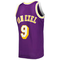 LA.Lakers #9 Nick Van Exel 1996-97 Hardwood Classics Swingman Jersey Purple Stitched American Basketball Jersey
