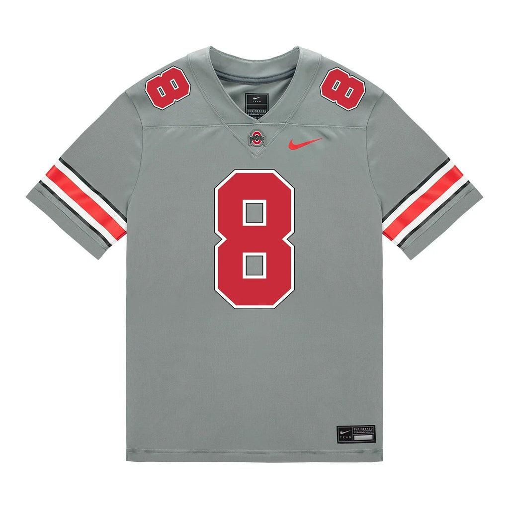 Arvell Reese Ohio State Buckeyes Jersey  Grey