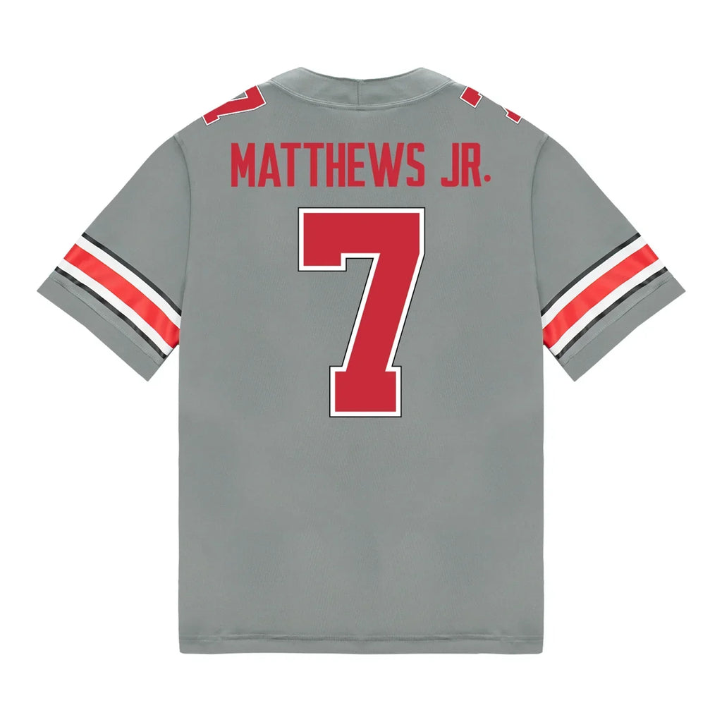 Jermaine Mathews Jr. Ohio State Buckeyes Jersey  Grey