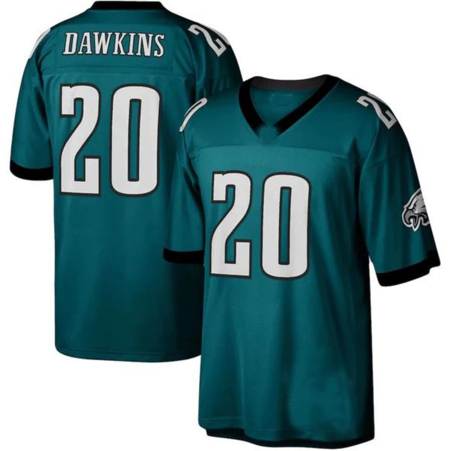 P.Eagles #20 Brian Dawkins Player Midnight Green 1996 Legacy Replica Jersey Stitched American Football Jerseys