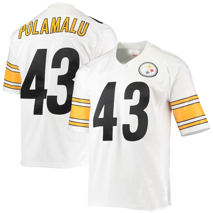 P.Steelers #43 Troy Polamalu White 2005 Legacy Replica Jersey Stitched American Football Jerseys