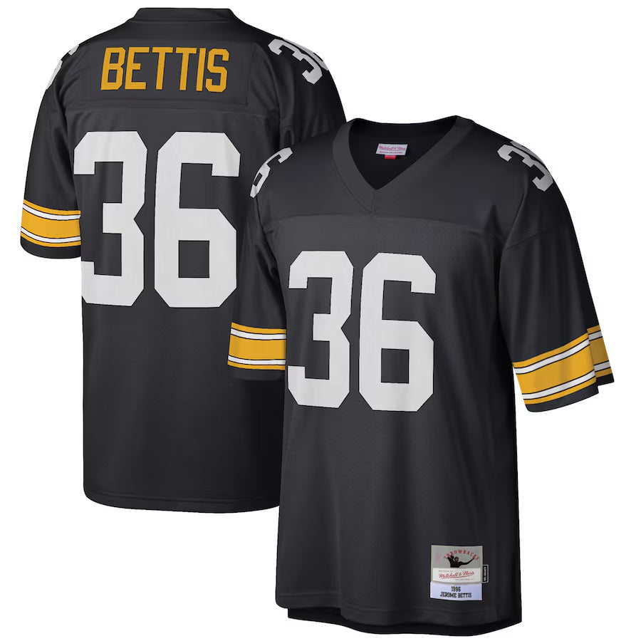 P.Steelers #36 Jerome Bettis Player Black 1996 Retired Replica Football Jerseys