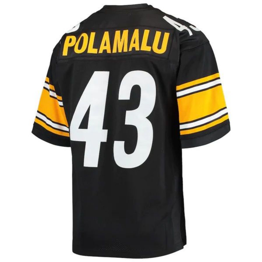 P.Steelers #43 Troy Polamalu Black 2007 Authentic Retired Player Stitched Football Jerseys