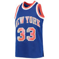 NY.Knicks #33 Patrick Ewing Blue  Hardwood Classics 75th Anniversary Diamond Jersey Stitched American Basketball Jersey