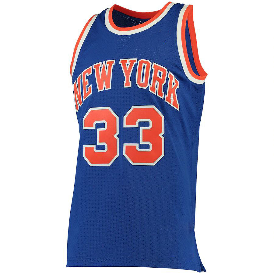NY.Knicks #33 Patrick Ewing Big & Tall Hardwood Classics Jersey Blue Stitched American Basketball Jersey
