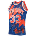 NY.Knicks #33 Patrick Ewing Hardwood Classics 1991-92 Hyper Hoops Swingman Jersey Blue Stitched American Basketball Jersey